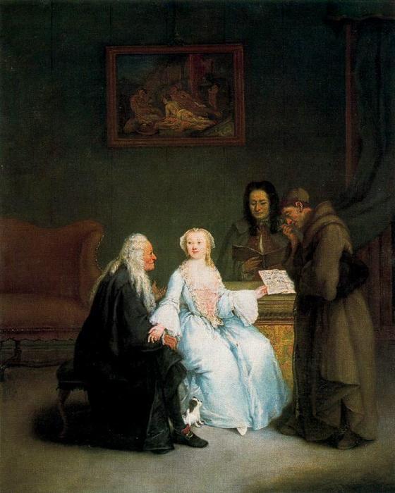 Wikioo.org - The Encyclopedia of Fine Arts - Painting, Artwork by Pietro Longhi - The Music Lesson