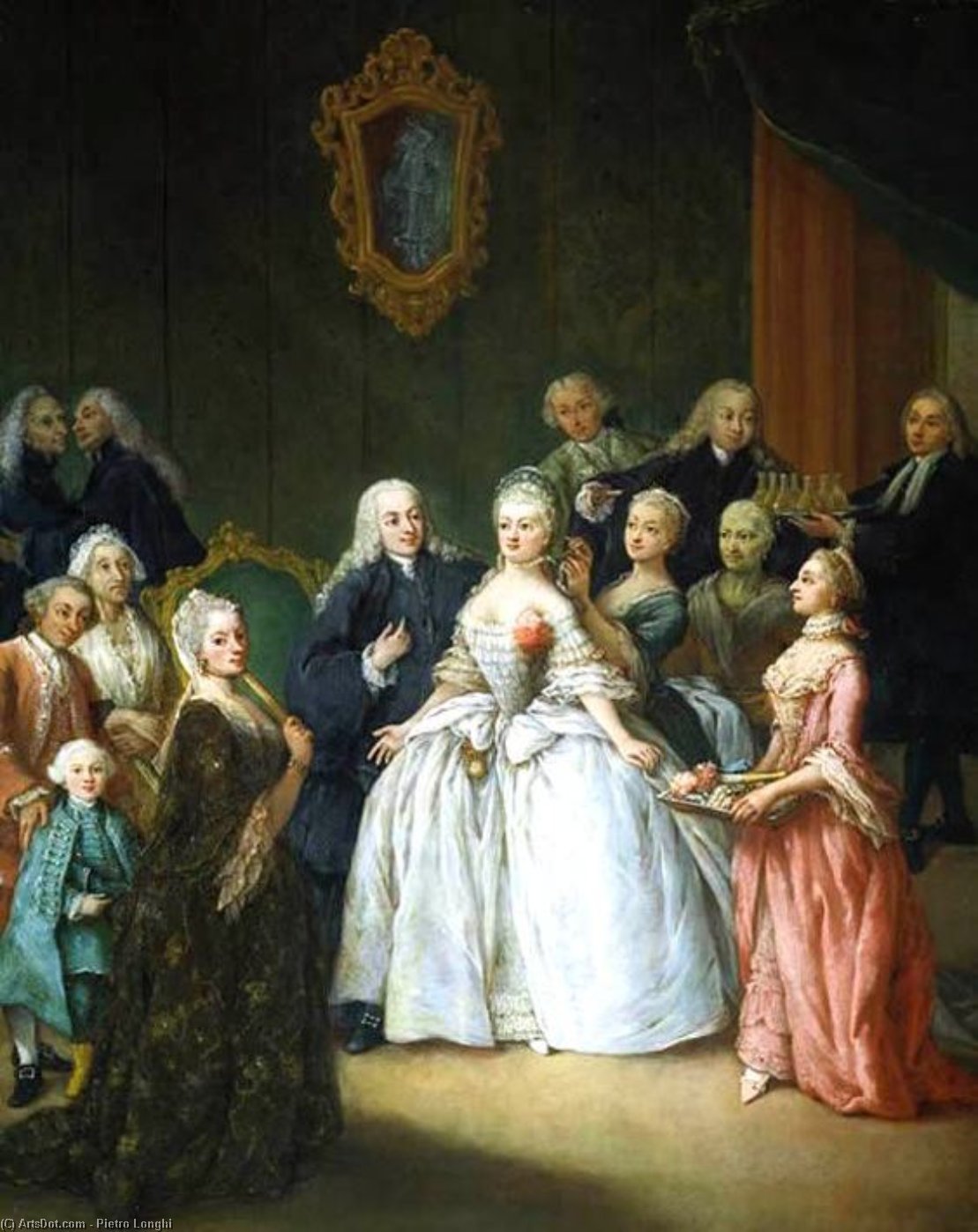 Wikioo.org - The Encyclopedia of Fine Arts - Painting, Artwork by Pietro Longhi - The Reception before a Wedding