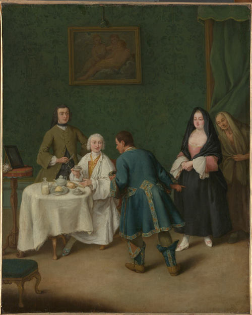 Wikioo.org - The Encyclopedia of Fine Arts - Painting, Artwork by Pietro Longhi - The Temptation