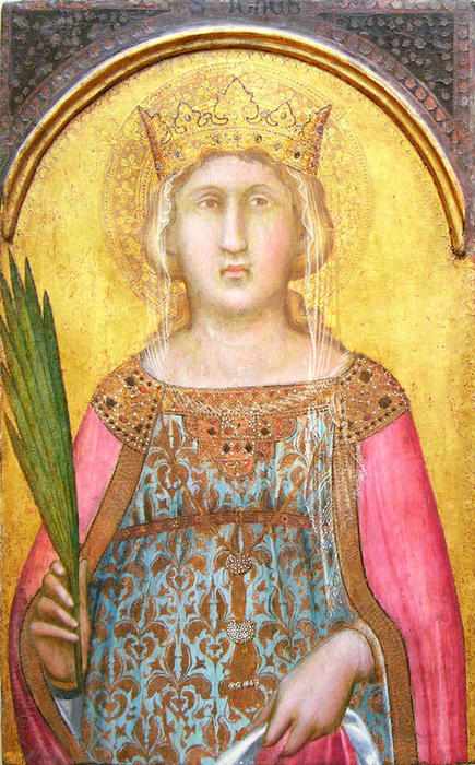 Wikioo.org – L'Encyclopédie des Beaux Arts - Peinture, Oeuvre de Pietro Lorenzetti - Sainte Catherine d Alexandrie
