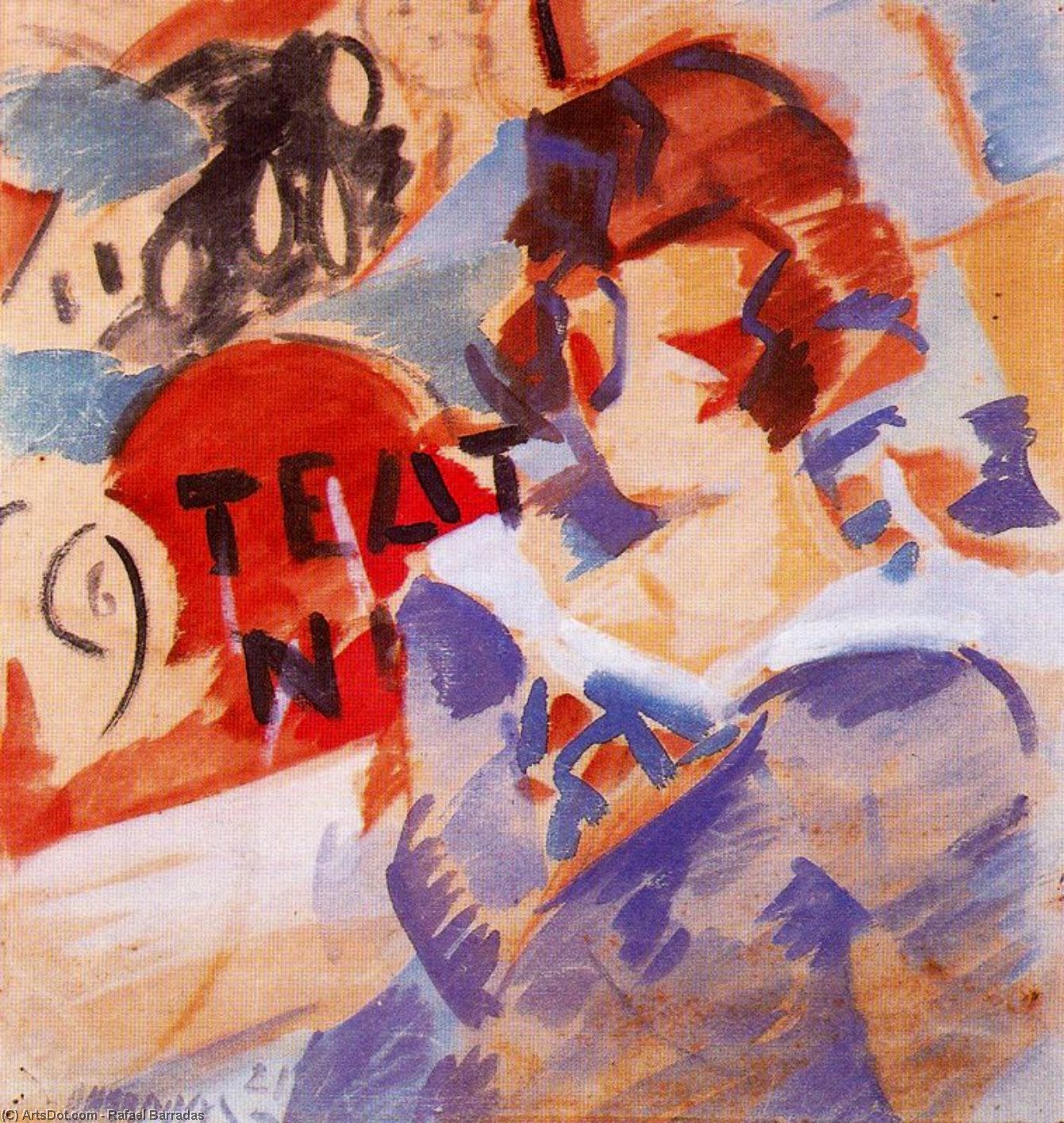 Wikioo.org - The Encyclopedia of Fine Arts - Painting, Artwork by Rafael Barradas - Portrait of Carmen 1
