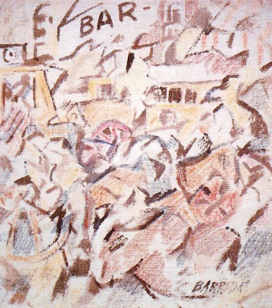 WikiOO.org - Encyclopedia of Fine Arts - Schilderen, Artwork Rafael Barradas - The Pacific at the port of Atocha 1
