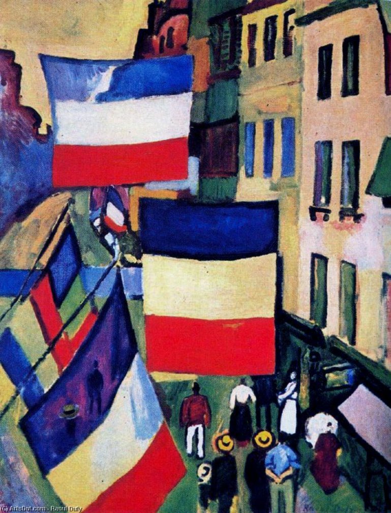 Wikioo.org - Encyklopedia Sztuk Pięknych - Malarstwo, Grafika Raoul Dufy - Decked street