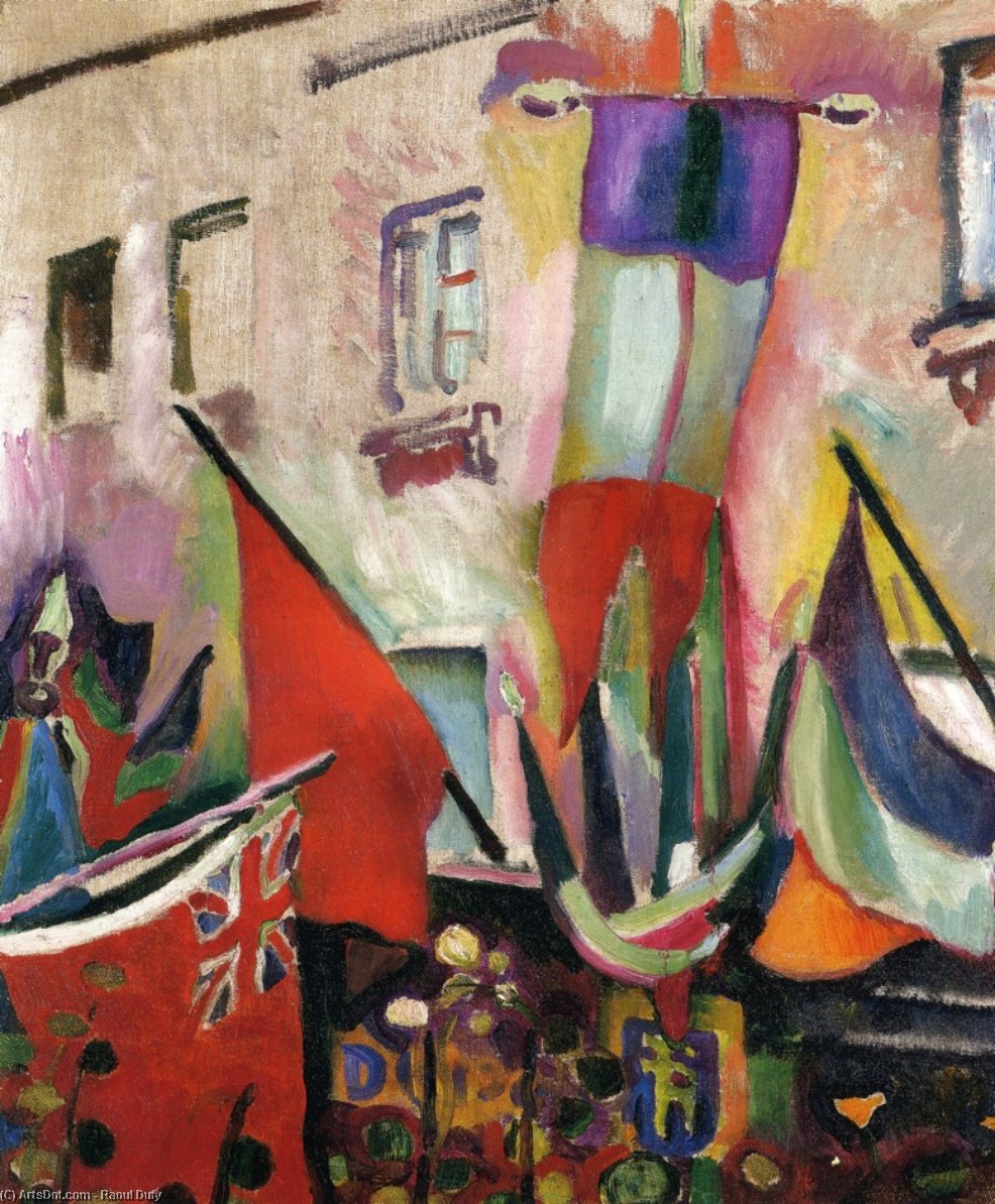 WikiOO.org - Encyclopedia of Fine Arts - Lukisan, Artwork Raoul Dufy - Flags
