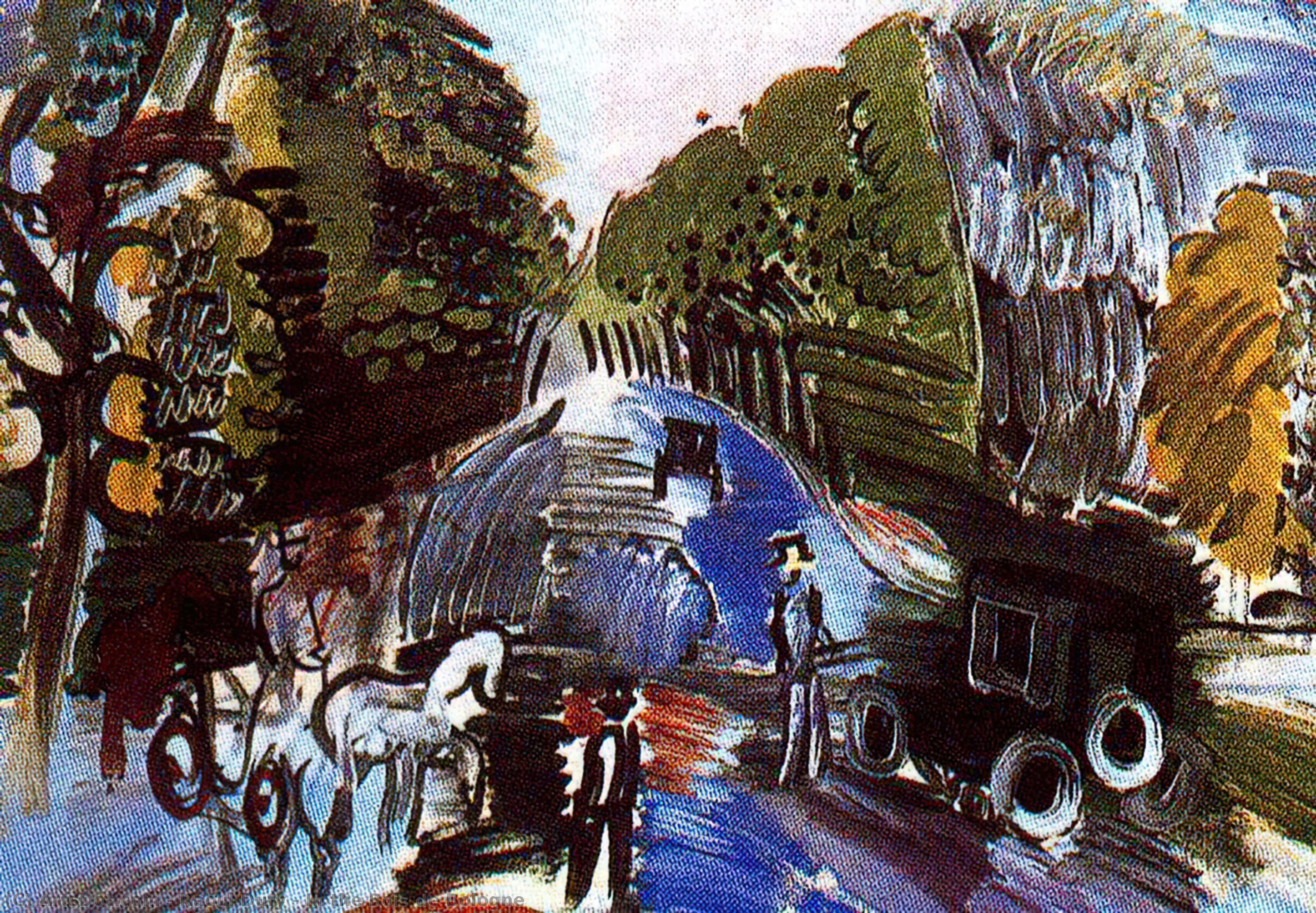 Wikoo.org - موسوعة الفنون الجميلة - اللوحة، العمل الفني Raoul Dufy - In the Bois de Bologne