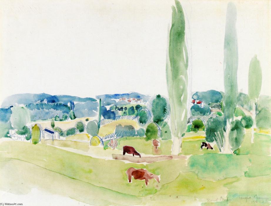Wikioo.org - สารานุกรมวิจิตรศิลป์ - จิตรกรรม Raoul Dufy - Landscape of Montfort l Amaury
