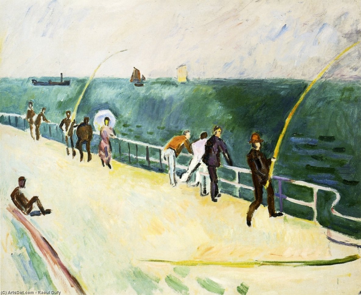 Wikioo.org - The Encyclopedia of Fine Arts - Painting, Artwork by Raoul Dufy - Men Fishing