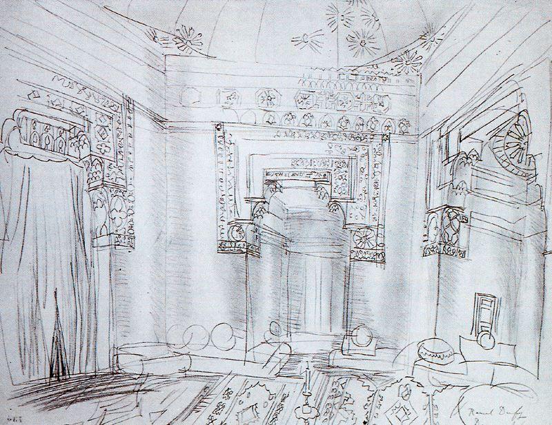 WikiOO.org - دایره المعارف هنرهای زیبا - نقاشی، آثار هنری Raoul Dufy - Moroccan interior