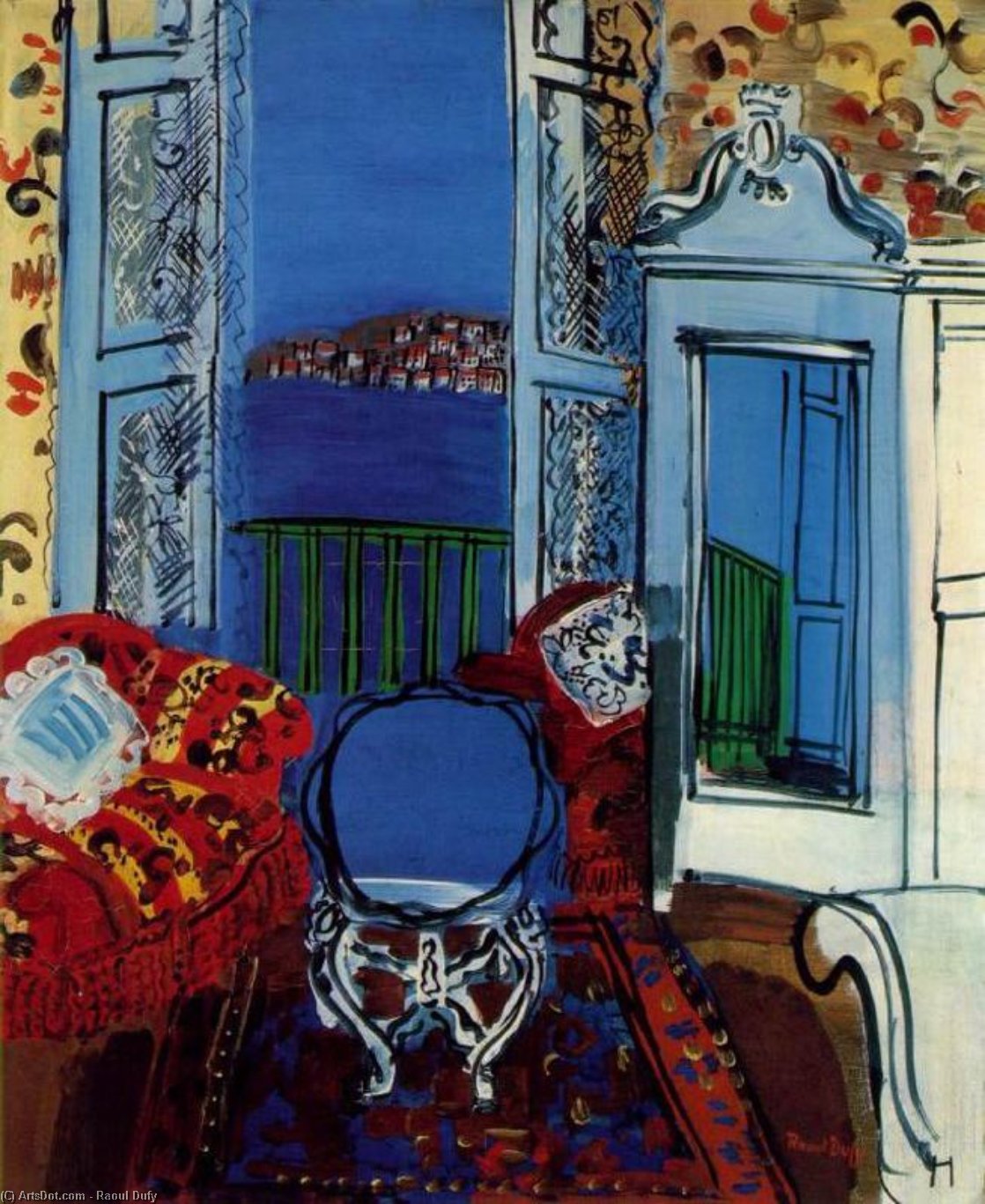WikiOO.org - Encyclopedia of Fine Arts - Lukisan, Artwork Raoul Dufy - Open Window