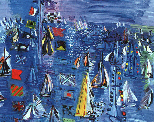 Wikioo.org - The Encyclopedia of Fine Arts - Painting, Artwork by Raoul Dufy - Regatta at Cowes