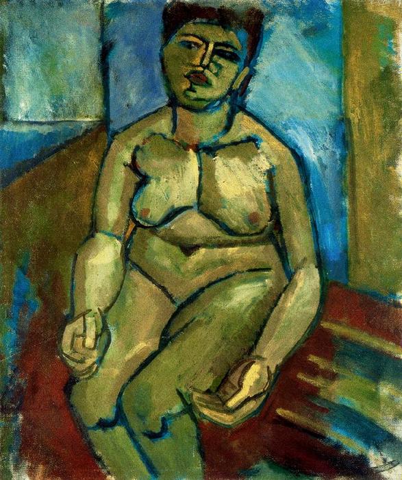 WikiOO.org - Enciclopedia of Fine Arts - Pictura, lucrări de artă Raoul Dufy - seated Nude