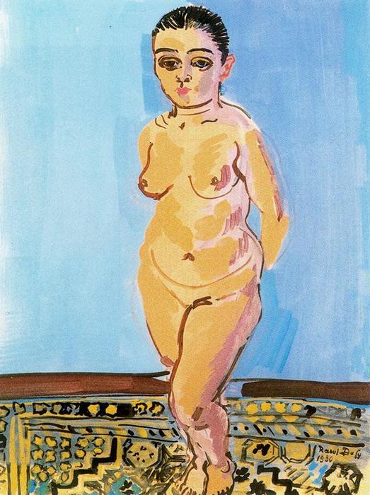 WikiOO.org - Encyclopedia of Fine Arts - Maleri, Artwork Raoul Dufy - Standing Nude