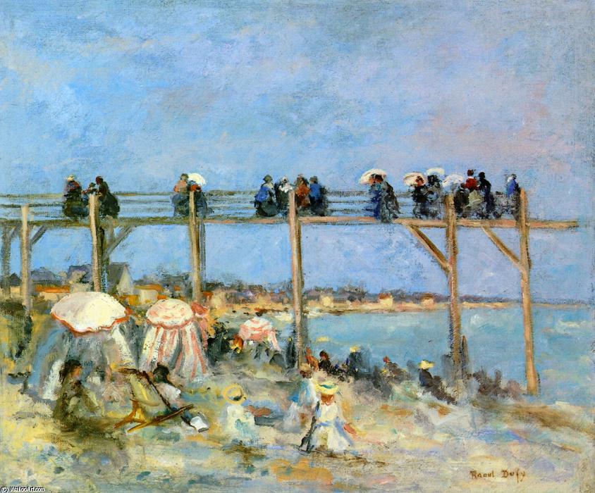 Wikioo.org - The Encyclopedia of Fine Arts - Painting, Artwork by Raoul Dufy - The Beach at Sainte Adresse