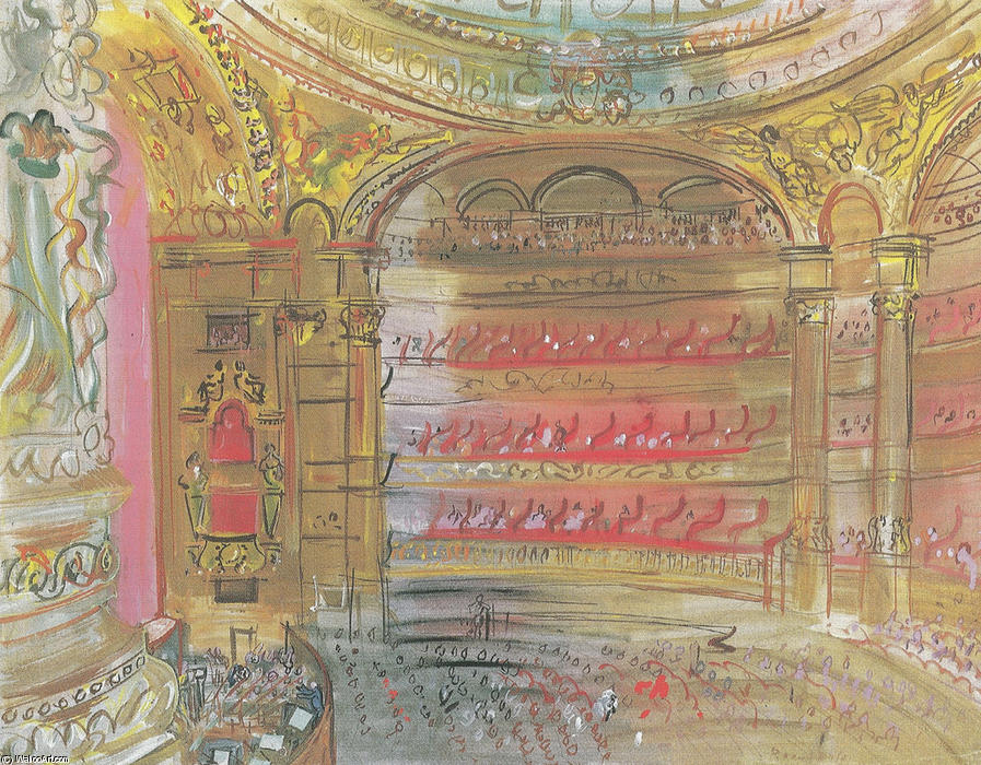 Wikioo.org – La Enciclopedia de las Bellas Artes - Pintura, Obras de arte de Raoul Dufy - La Opera, París