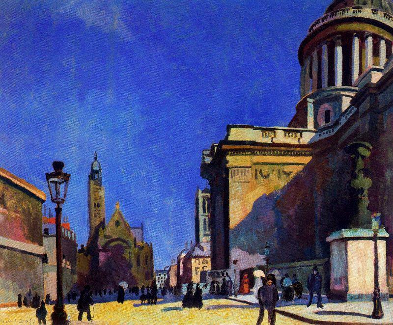 WikiOO.org - Enciklopedija likovnih umjetnosti - Slikarstvo, umjetnička djela Raoul Dufy - The Pantheón and Saint-Etiénne-du-Mont