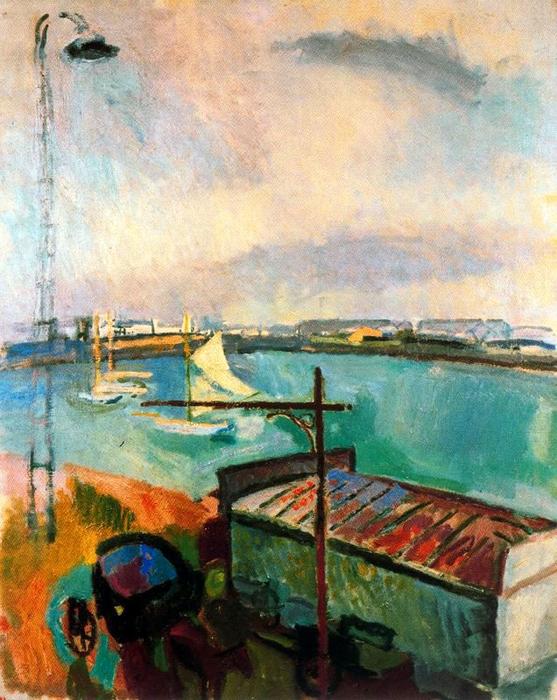 Wikioo.org - สารานุกรมวิจิตรศิลป์ - จิตรกรรม Raoul Dufy - The port of Le Havre 1