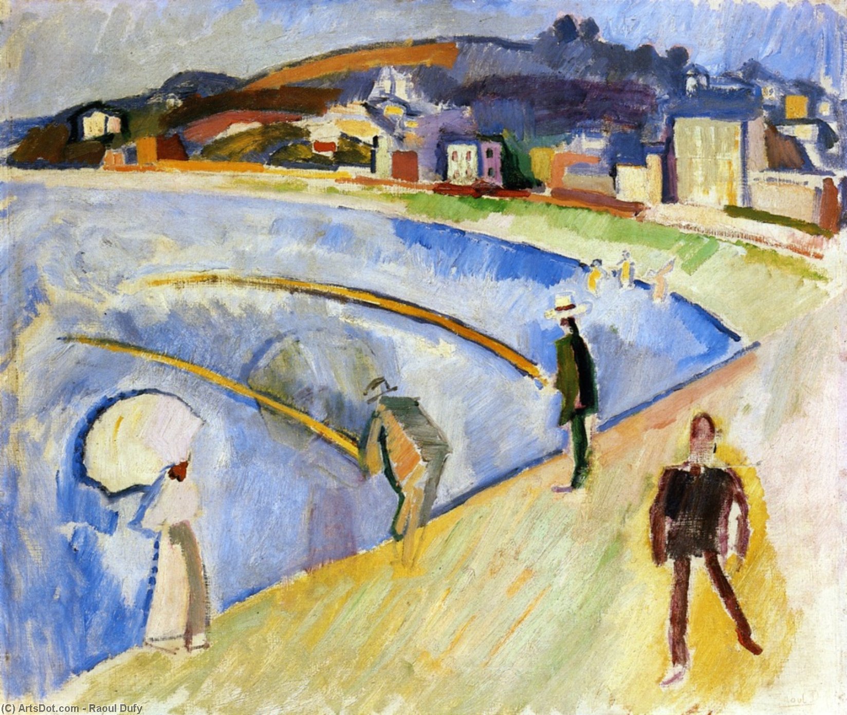 WikiOO.org - Enciklopedija dailės - Tapyba, meno kuriniai Raoul Dufy - The Port of Palais, Belle Ile
