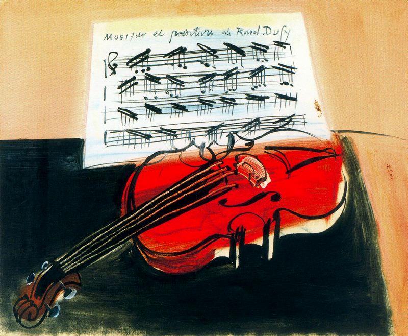 Wikioo.org - The Encyclopedia of Fine Arts - Painting, Artwork by Raoul Dufy - The Red Violin