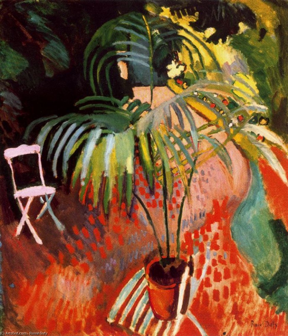 Wikioo.org – L'Encyclopédie des Beaux Arts - Peinture, Oeuvre de Raoul Dufy - le petite paume arbre