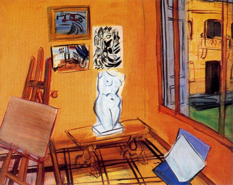 WikiOO.org - Encyclopedia of Fine Arts - Lukisan, Artwork Raoul Dufy - The workshop on the Rue Jeanne d'Arc in Perpignan
