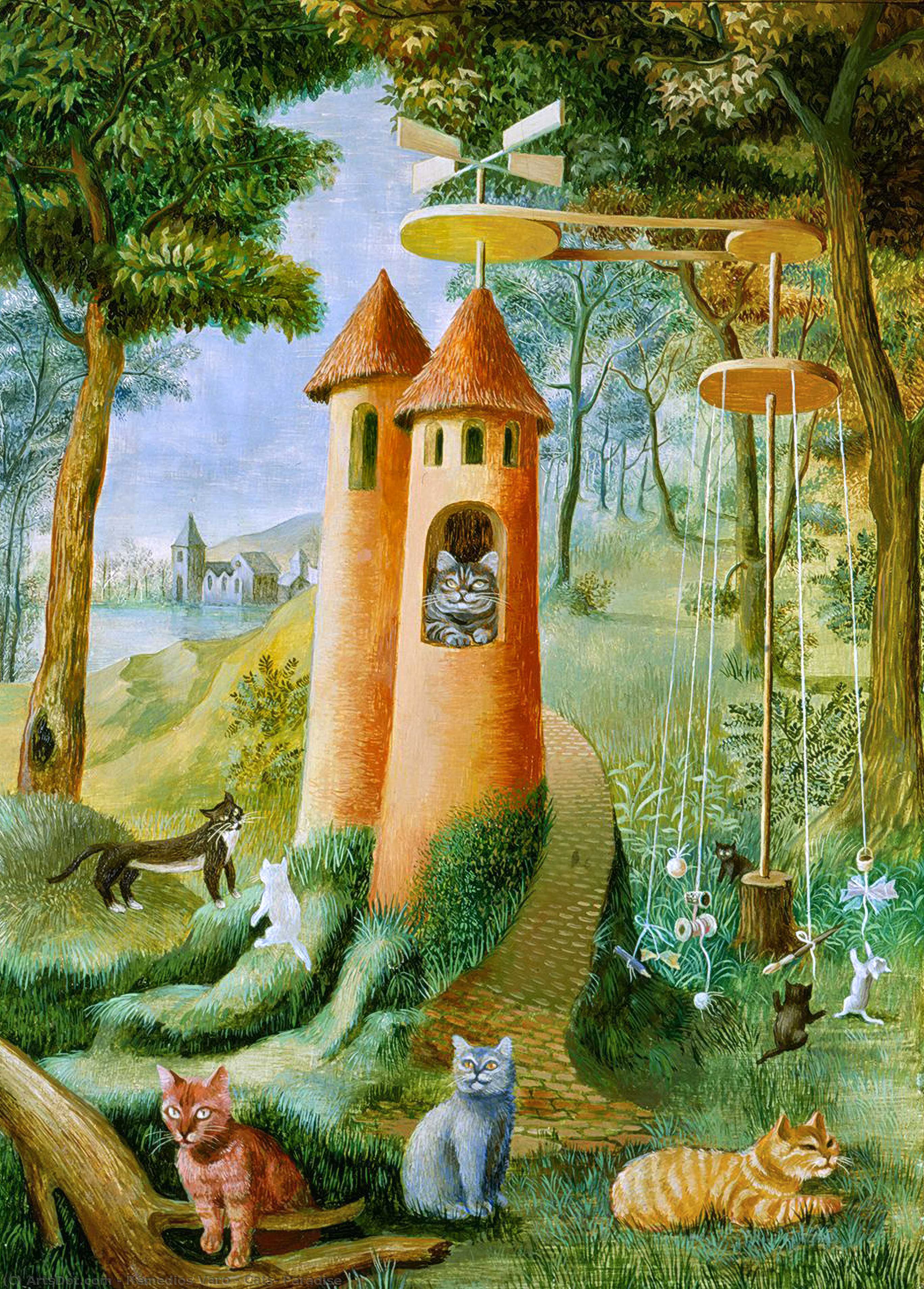 Wikioo.org - The Encyclopedia of Fine Arts - Painting, Artwork by Remedios Varo - Cats' Paradise