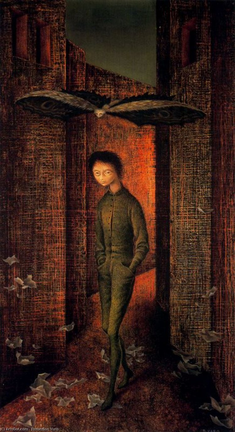 Wikioo.org - The Encyclopedia of Fine Arts - Painting, Artwork by Remedios Varo - Child and butterfly