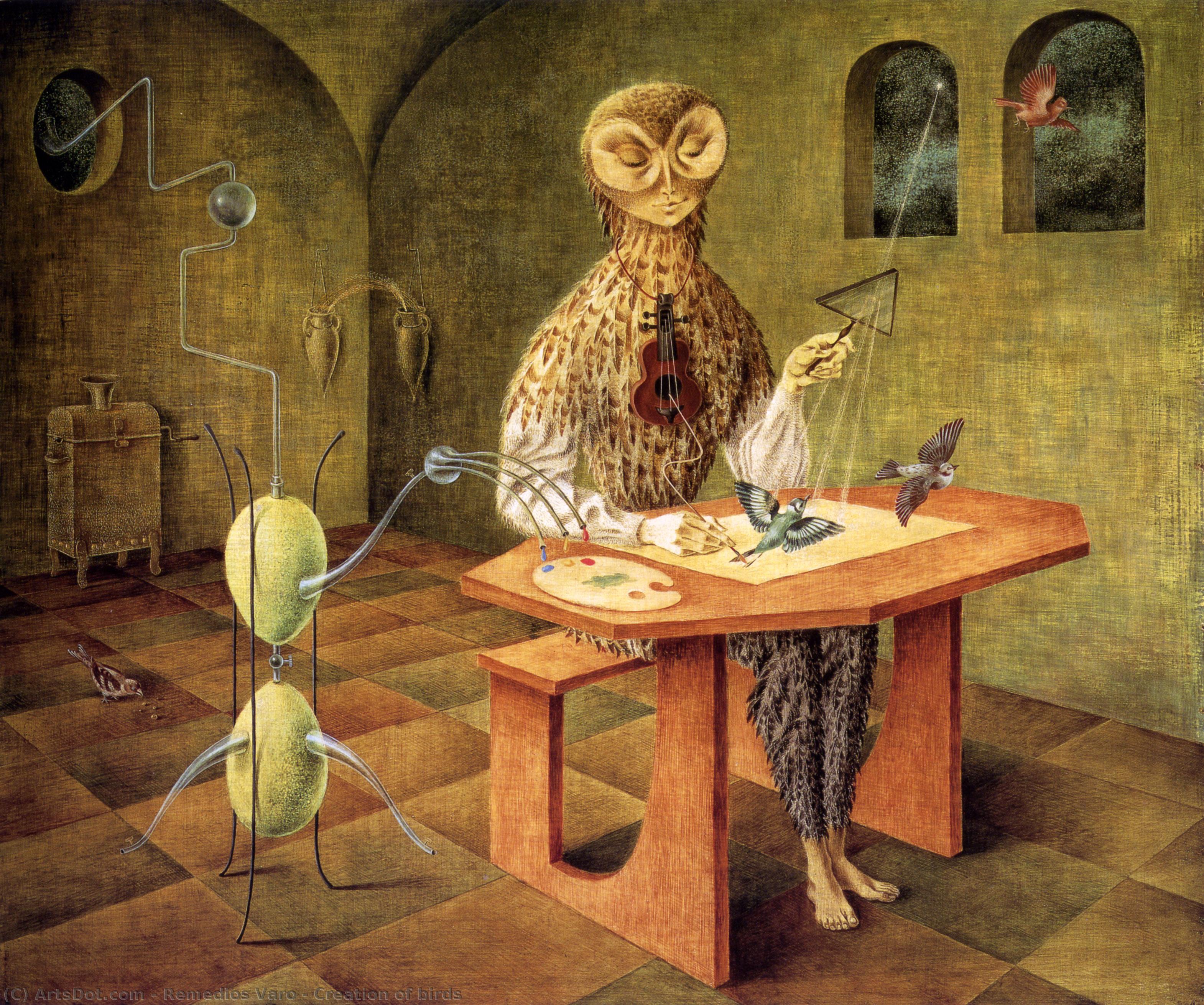 Wikioo.org - The Encyclopedia of Fine Arts - Painting, Artwork by Remedios Varo - Creation of birds