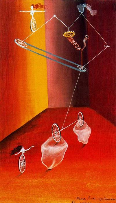 Wikioo.org - The Encyclopedia of Fine Arts - Painting, Artwork by Remedios Varo - Cyclist Transmission with crystals