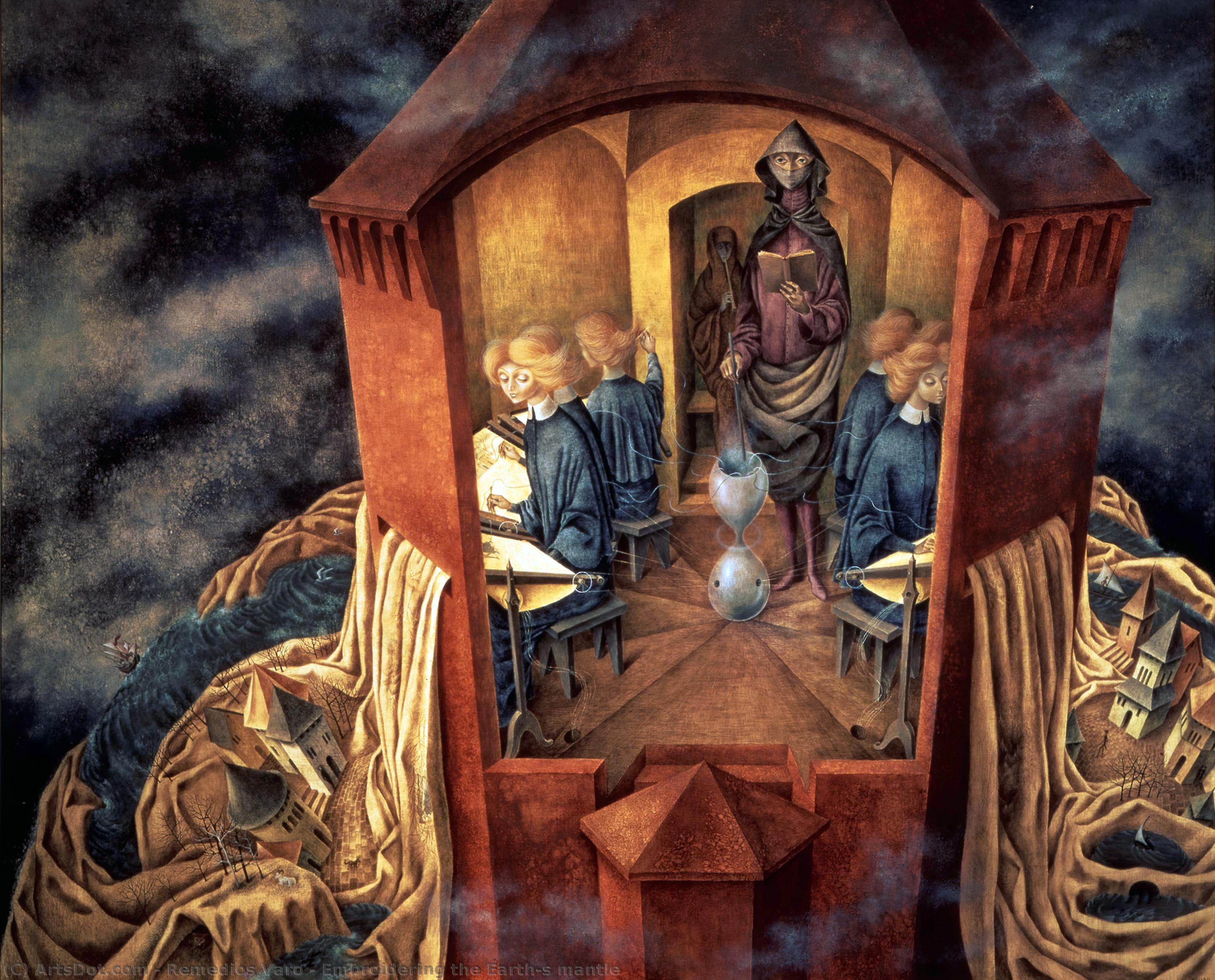 Wikioo.org - The Encyclopedia of Fine Arts - Painting, Artwork by Remedios Varo - Embroidering the Earth's mantle