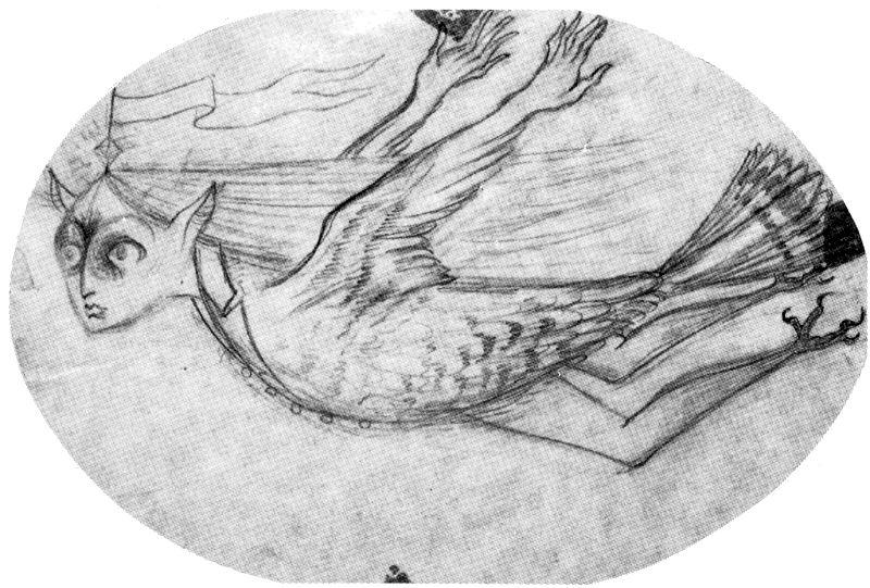 WikiOO.org - Enciklopedija dailės - Tapyba, meno kuriniai Remedios Varo - Female owl flying 1