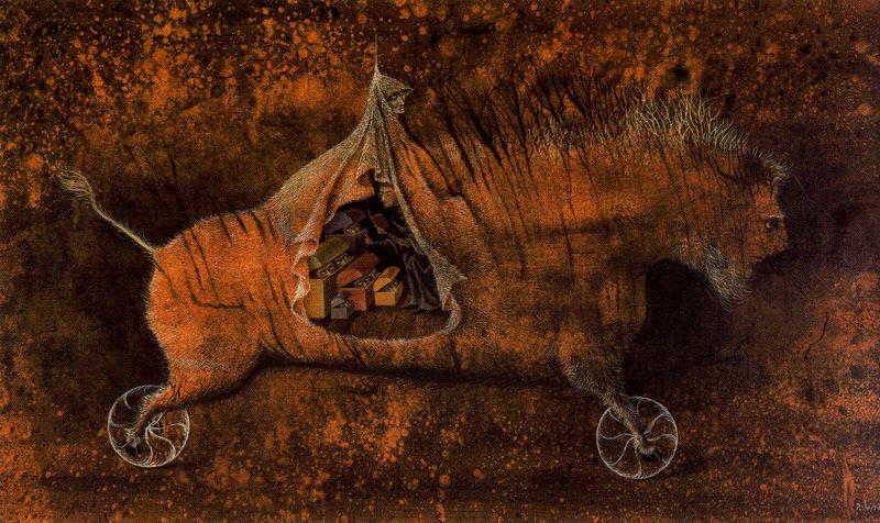 Wikioo.org - The Encyclopedia of Fine Arts - Painting, Artwork by Remedios Varo - Mobile school