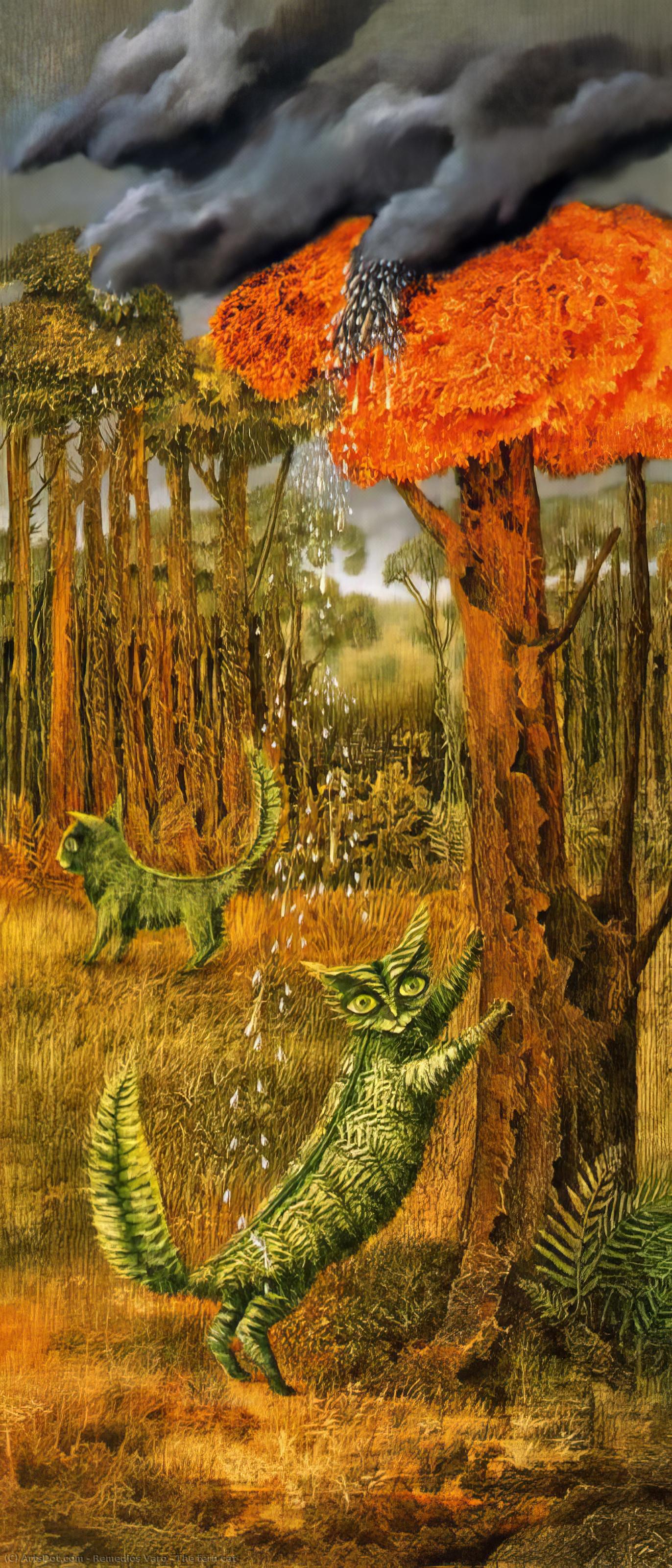 Wikioo.org - Encyklopedia Sztuk Pięknych - Malarstwo, Grafika Remedios Varo - The fern cat