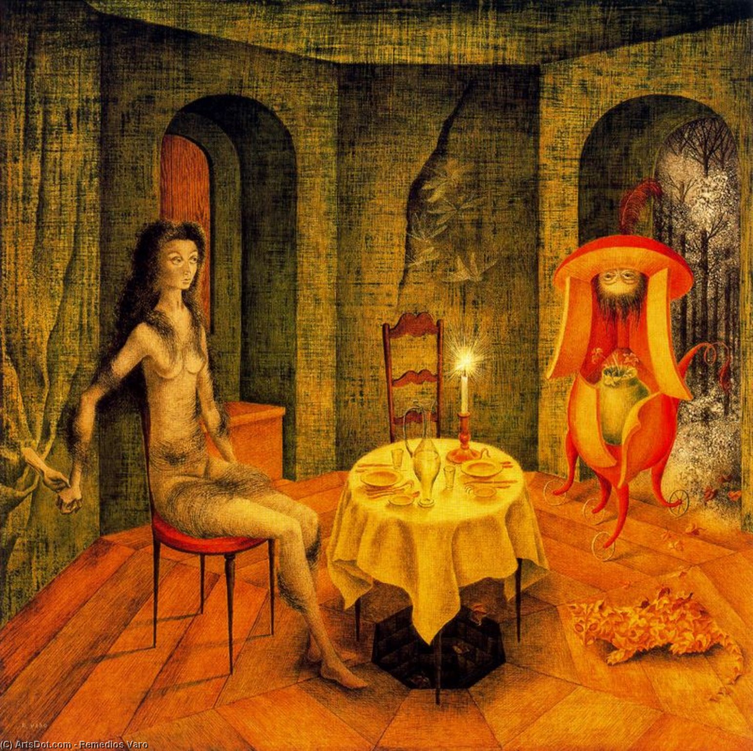 Wikioo.org - The Encyclopedia of Fine Arts - Painting, Artwork by Remedios Varo - unexpected visit