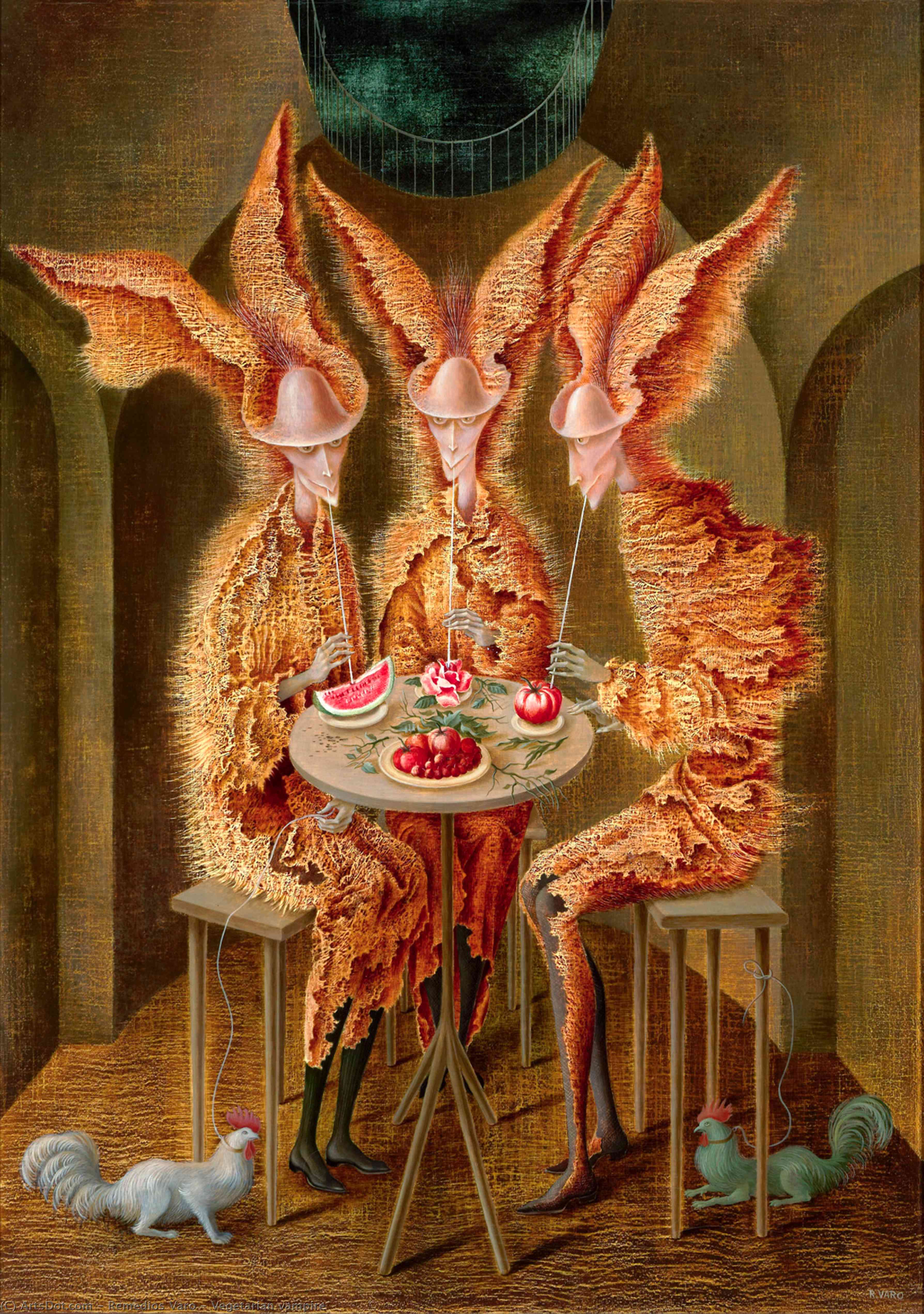WikiOO.org - Encyclopedia of Fine Arts - Maľba, Artwork Remedios Varo - Vegetarian vampire
