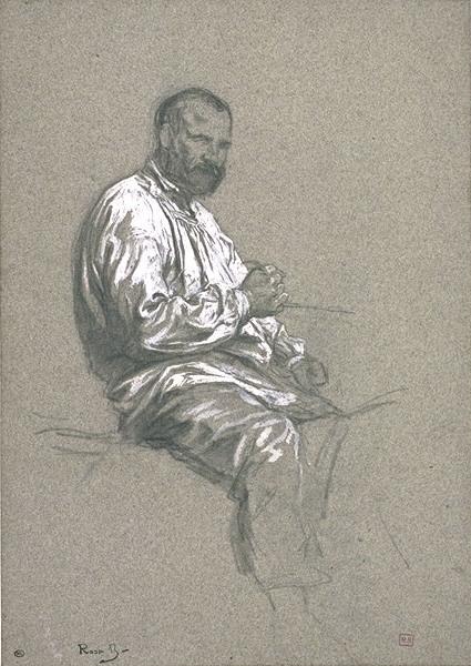 WikiOO.org - Encyclopedia of Fine Arts - Lukisan, Artwork Rosa Bonheur - A man sitting astride