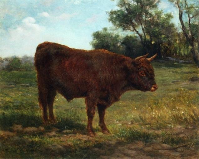 WikiOO.org - Enciclopédia das Belas Artes - Pintura, Arte por Rosa Bonheur - Longhorn Bull in a Landscape