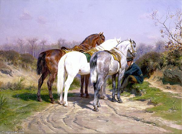 WikiOO.org - Encyclopedia of Fine Arts - Maleri, Artwork Rosa Bonheur - Relay Hunting