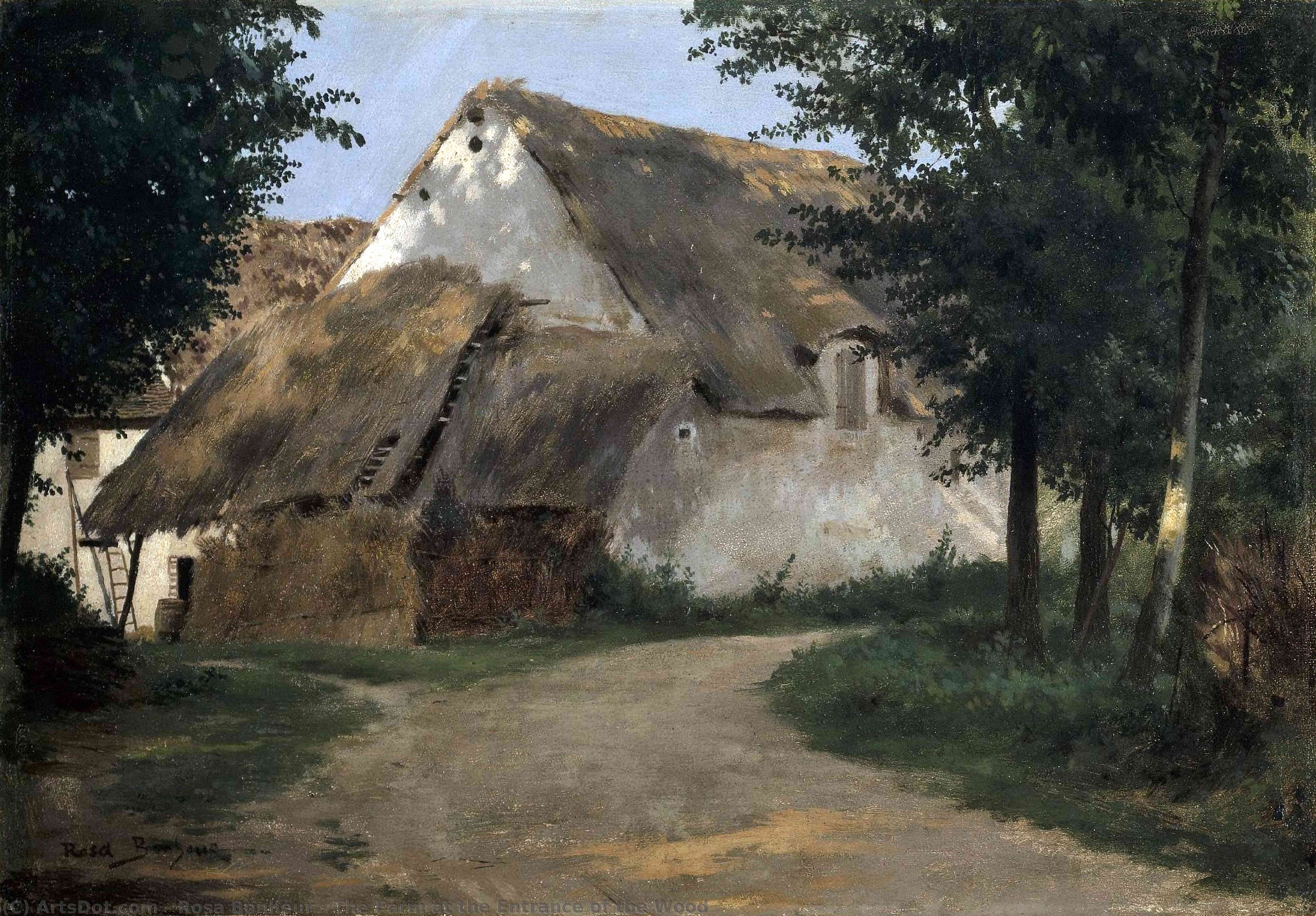 WikiOO.org - Εγκυκλοπαίδεια Καλών Τεχνών - Ζωγραφική, έργα τέχνης Rosa Bonheur - The Farm at the Entrance of the Wood