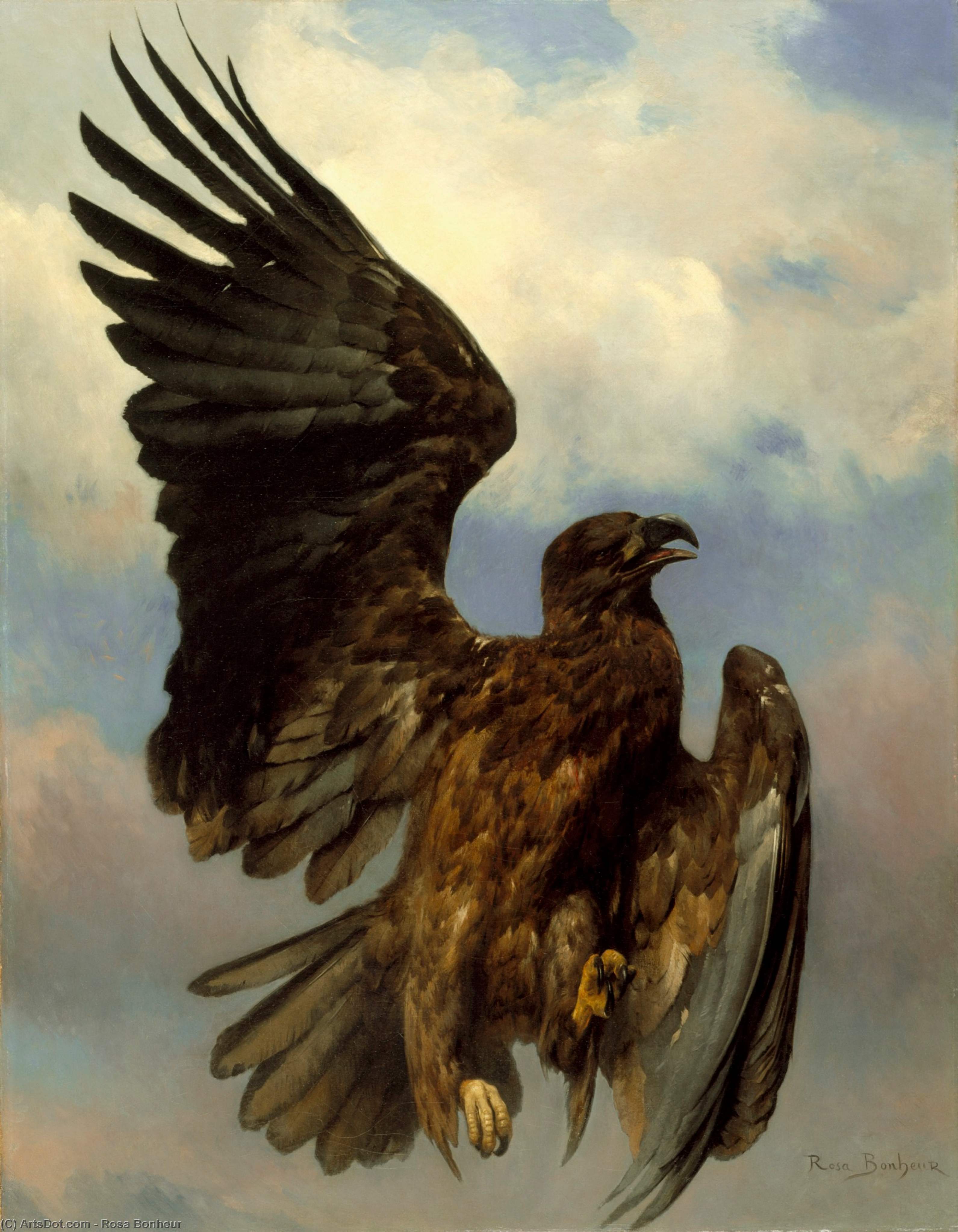 WikiOO.org - אנציקלופדיה לאמנויות יפות - ציור, יצירות אמנות Rosa Bonheur - Wounded Eagle