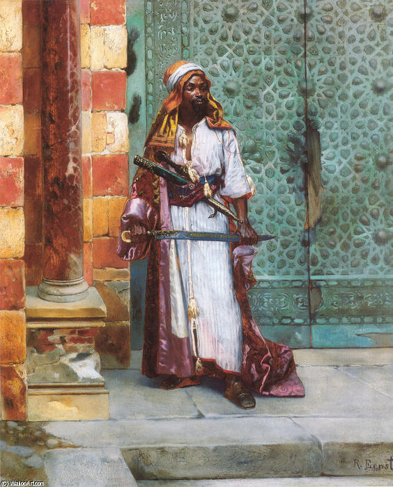 Wikioo.org - The Encyclopedia of Fine Arts - Painting, Artwork by Rudolph Ernst - Standing Guard