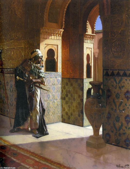 WikiOO.org - Enciklopedija dailės - Tapyba, meno kuriniai Rudolph Ernst - The Moorish Guard