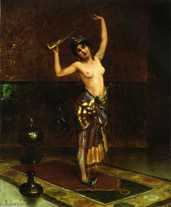 Wikioo.org - The Encyclopedia of Fine Arts - Painting, Artwork by Rudolph Ernst - The Sword Dancer (aka The Dance of Salome)