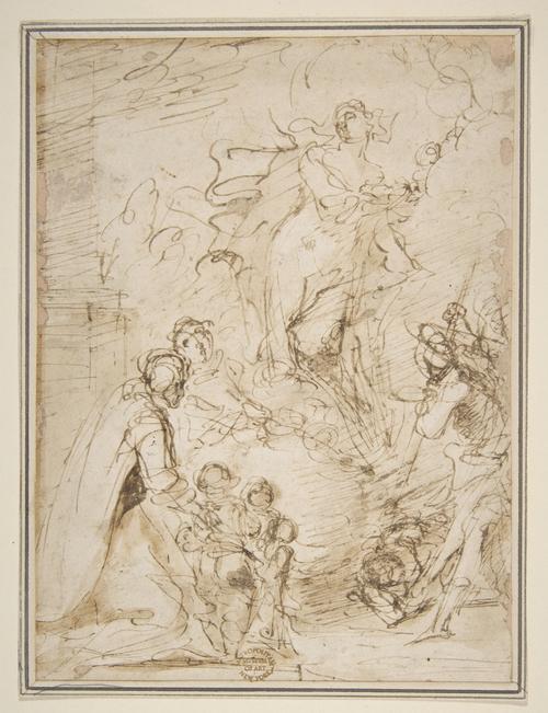 WikiOO.org - Encyclopedia of Fine Arts - Lukisan, Artwork Salvator Rosa - An Apparition