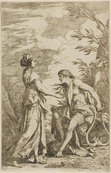 Wikioo.org - The Encyclopedia of Fine Arts - Painting, Artwork by Salvator Rosa - Apollo and the Cumean Sybil
