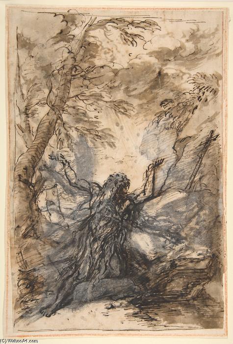 Wikioo.org - The Encyclopedia of Fine Arts - Painting, Artwork by Salvator Rosa - St. Paul, Hermit