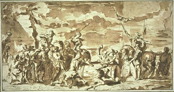 Wikioo.org - The Encyclopedia of Fine Arts - Painting, Artwork by Salvator Rosa - The Death of Marcus Regulus Atilius