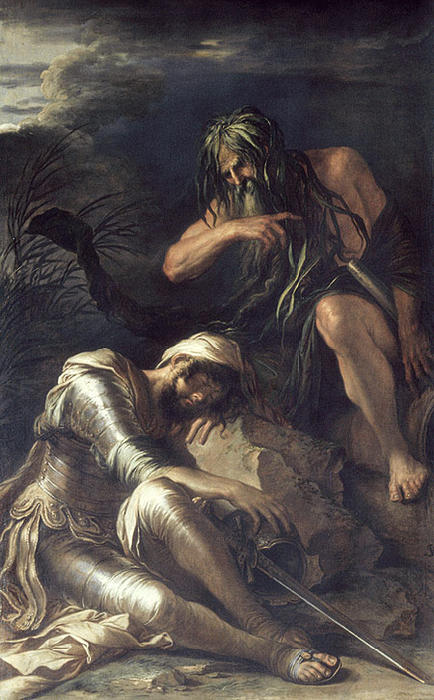Wikioo.org - The Encyclopedia of Fine Arts - Painting, Artwork by Salvator Rosa - The Dream of Aeneas 1