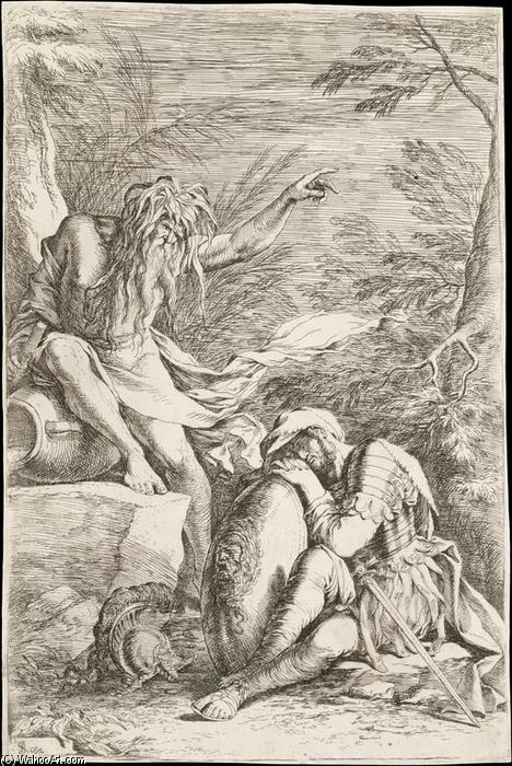 WikiOO.org - Enciklopedija dailės - Tapyba, meno kuriniai Salvator Rosa - The Dream of Aeneas 2