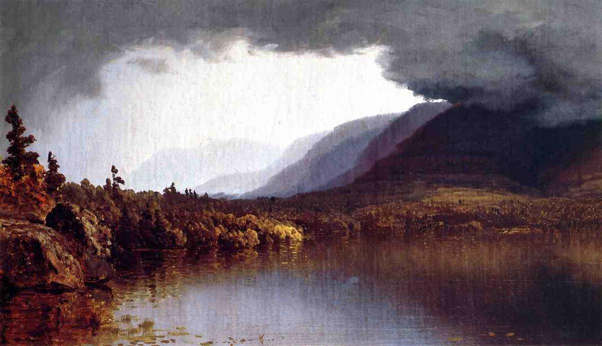 Wikioo.org - The Encyclopedia of Fine Arts - Painting, Artwork by Sanford Robinson Gifford - A Coming Storm on Lake George