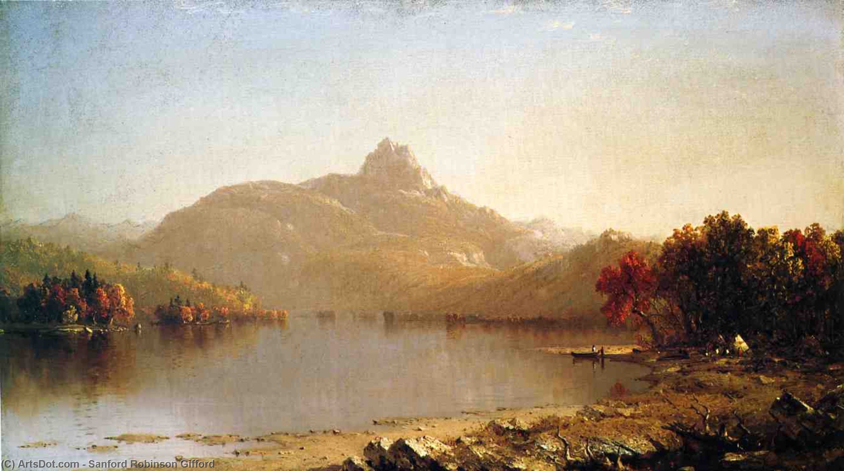 Wikioo.org - The Encyclopedia of Fine Arts - Painting, Artwork by Sanford Robinson Gifford - An October Afternoon